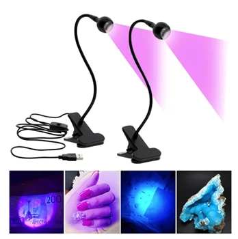 Нова Led Лампа за Нокти с Клипсой на Гъвкава Метална Тръба USB, UV-Лампа за Един Пръст, За да Гелевых Нокти, Професионална Лампа За Изсушаване на Гел-Лак