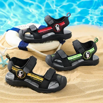 Летни леки сандали за момчета, детски спортни сандали, мека удобна детска плажна обувки за вода, Размер на 25-35
