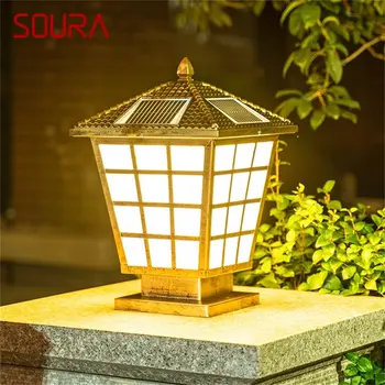 Класически Слънчев модерен стенен лампа SOURA LED Водоустойчива IP65, лампа на колумб, осветителни Тела за дома и градината
