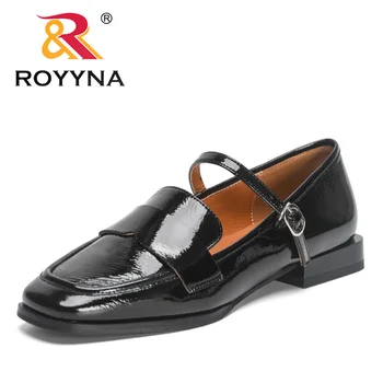 ROYYNA/Новост 2023 г.; Дизайнерски обувки-лодка с отворени Пръсти; Дамски Модни Офис Обувки За Сватбени партита; Дамски Обувки на нисък ток; Feminimo