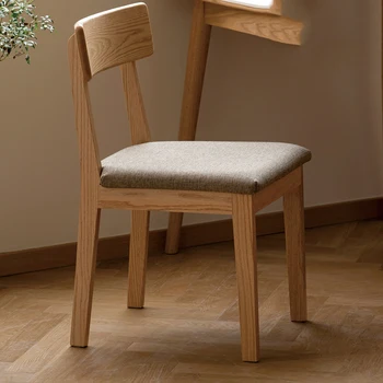 Модерни трапезни столове в скандинавски стил, кухненски Дървени трапезни столове за спални, дизайнерски столове, комплекти за хранене, детска