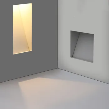 3 W Вътрешен бескаркасный led стъпка лампа, Алуминиев стенен лека нощ, Една стъпка лестничный лампа за фоайе, коридор, коридор